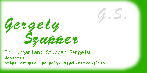 gergely szupper business card